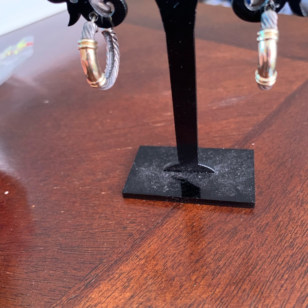 David Yurman hoop earrings gold and silver - Picture 5 of 5